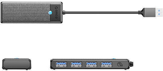 Orico USB-Hub 4 Anschlüsse USB 3.0 mit Anschluss an einen Computer USB-A
