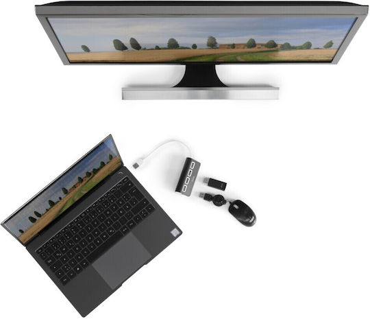 HAMA Hub 4 Porturi USB 2.0 Cu Conectare USB-A