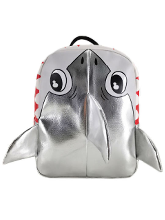 Silver Shark Backpack for Toddlers 30x23x8cm Justnote 703345 50-3325