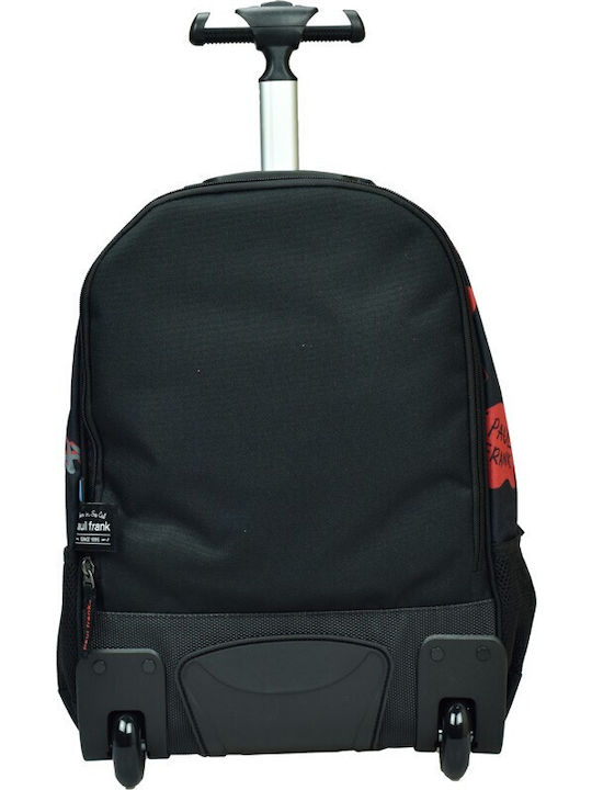 Paul Frank School Bag Trolley Elementary, Elementary Black with Water Bottle Holder 44Liters