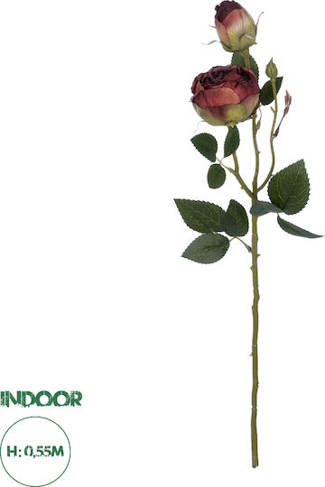 Artificial Decorative Red Rose Branch GloboStar