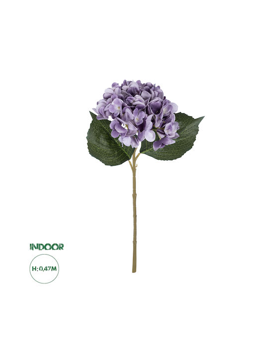 GloboStar Ramură Decorativă Artificială Hortensia Purple 47cm 1buc