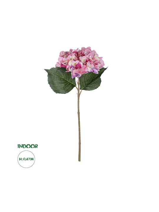 GloboStar Artificial Decorative Branch Hydrangea Pink 47cm 1pcs