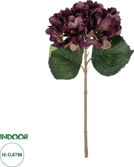 Künstlicher dekorativer Zweig Hortensie Deep Red 47cm GloboStar