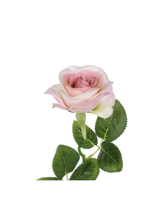 Floare Artificială Decorativă Trandafir Pink 50cm GloboStar