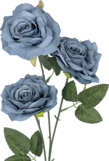 Decorative Artificial Flower Rose Gray 66cm GloboStar