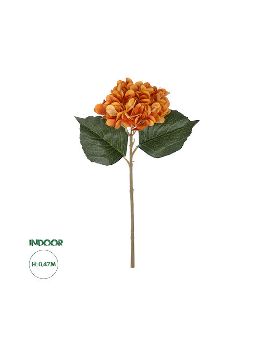 GloboStar Artificial Decorative Branch Hydrangea Orange 47cm