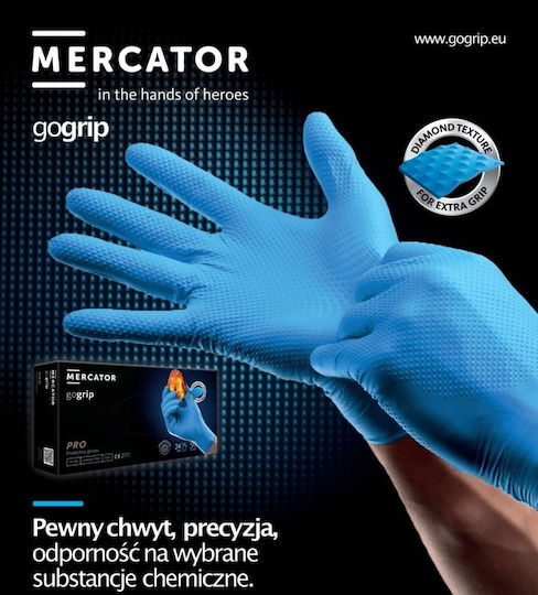AMiO Gloves for Work Disposable Black Nitrile 50pcs