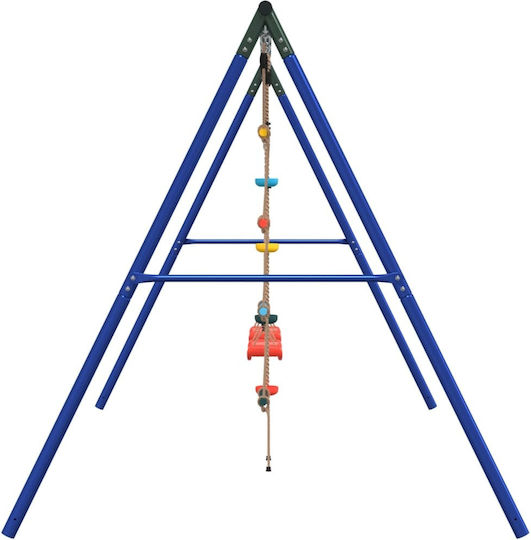 vidaXL Κούνια Κρεμαστή Μεταλλική Δίσκος 341x185x185εκ. Πολύχρωμη