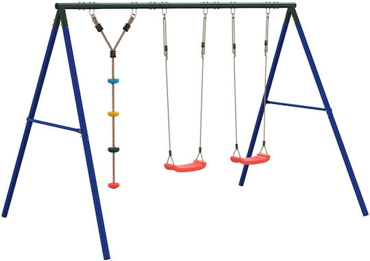 vidaXL Κούνια Διπλή Μεταλλική 273.5x185x185εκ. Πολύχρωμη