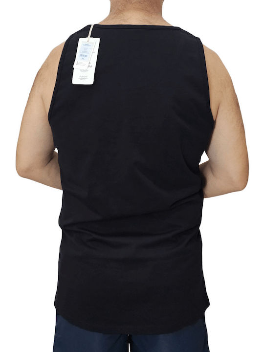 Double Men's Sleeveless Blouse Black