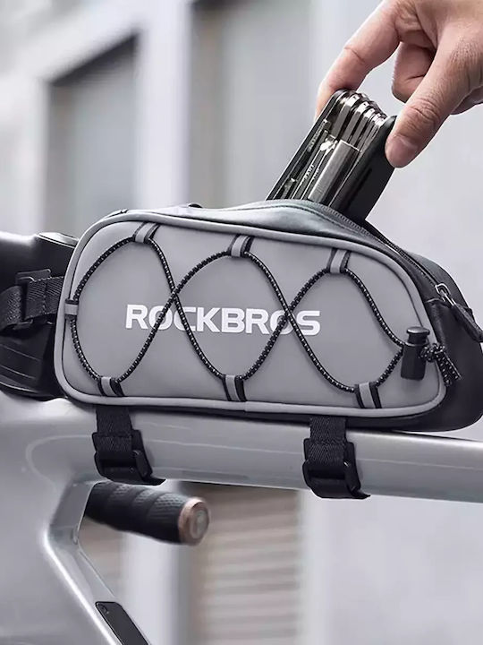Rockbros Τσαντάκι Σκελετού Ποδηλάτου Ασημί