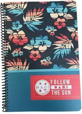 Spiral Notebook 17x25 2 Subjects 70 Sheets Maui Paint Hawaii 339-08402