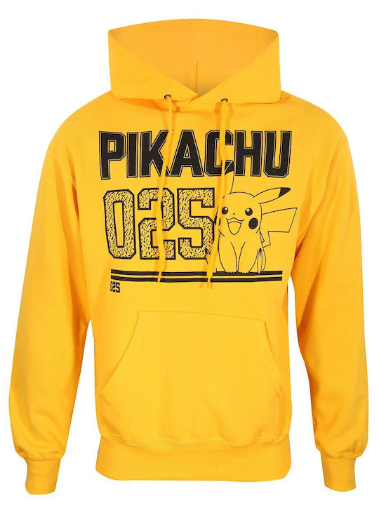 Pokemon Herren Sweatshirt mit Kapuze yellow