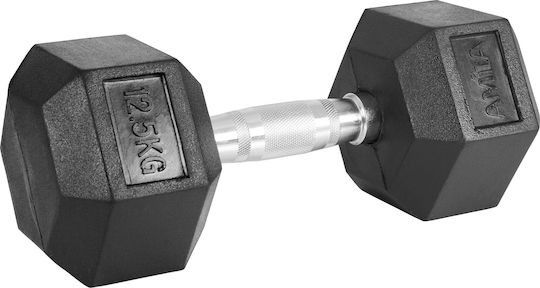 AMILA Dumbbell Hexagon Rubber 1 x 12.5kg