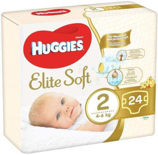 Huggies Klebeband-Windeln Elite Soft Nr. 2 für 4-6kg 24cm