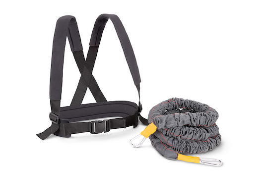AMILA Widerstandsbänder Gymtube Licht Gray mit Riemen 5m