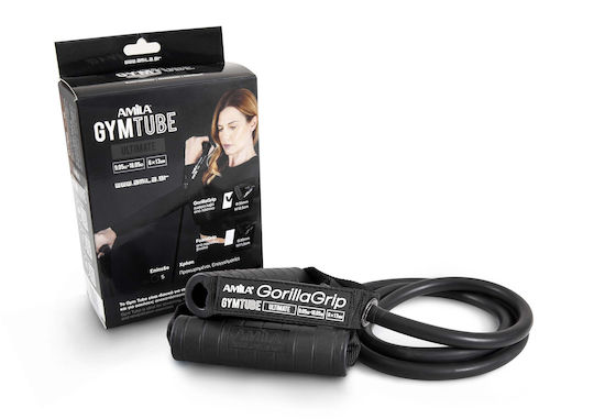 AMILA Gorilla Grip Gymtube Hard with Handles Black 1.4m