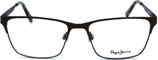 Pepe Jeans Männlich Metallisch Brillenrahmen Braun PJ1205-C2
