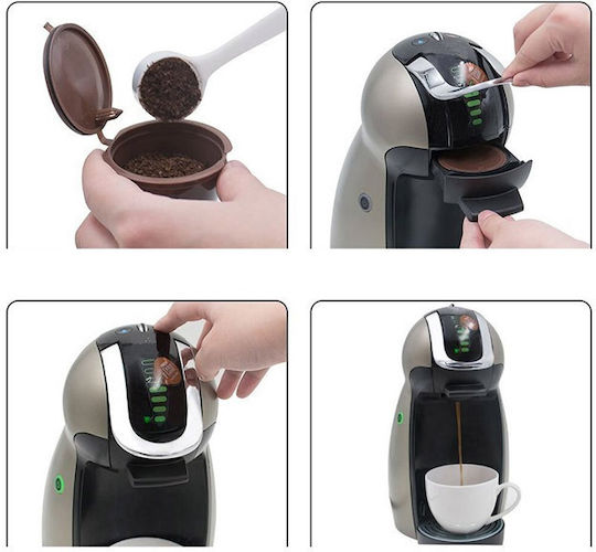 Verk Group Wiederbefüllbare Kapseln Kompatibel mit Maschine Dolce Gusto 5Mützen