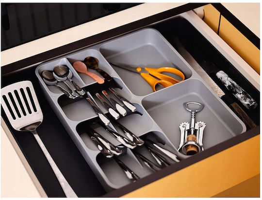 Verk Group Tăvi Pentru Tacâmuri De Sertar Rabătabilă Din Plastic 50x39x5cm Gri