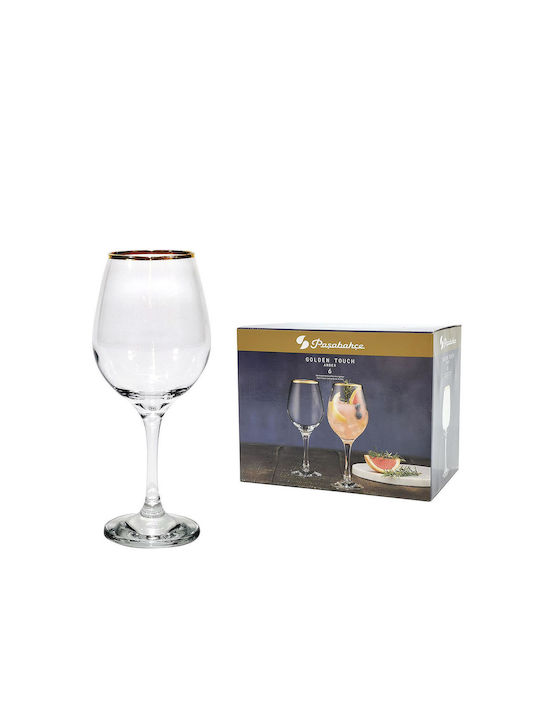 ArteLibre Set of Glasses for White Wine made of Glass Stemmed 6pcs