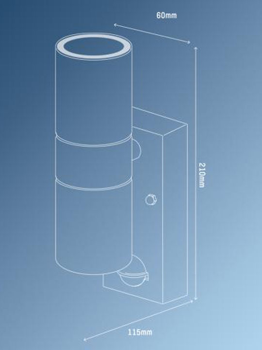 123led Wall-Mounted Outdoor Light GU10 IP44 Double Beam