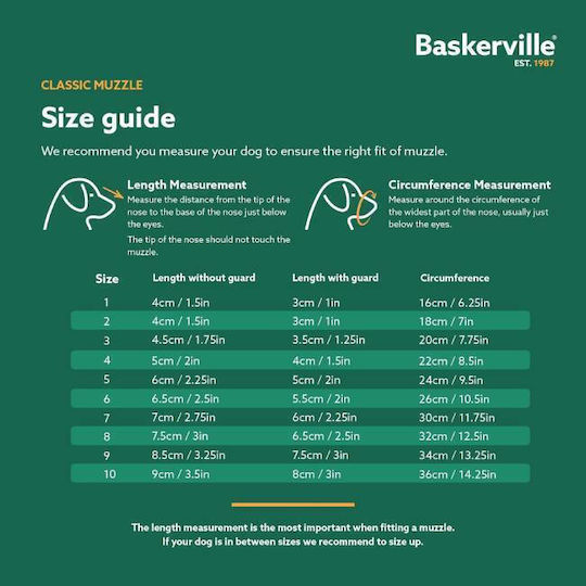 Baskerville Classic Basket Muzzle No 7