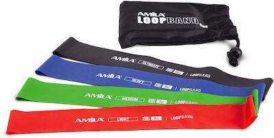 Amila Loop Bands Σετ 4τμχ Πολύχρωμα