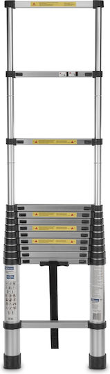 Geko Telescopic Ladder Aluminum of Steps with Maximum Height 3.8m