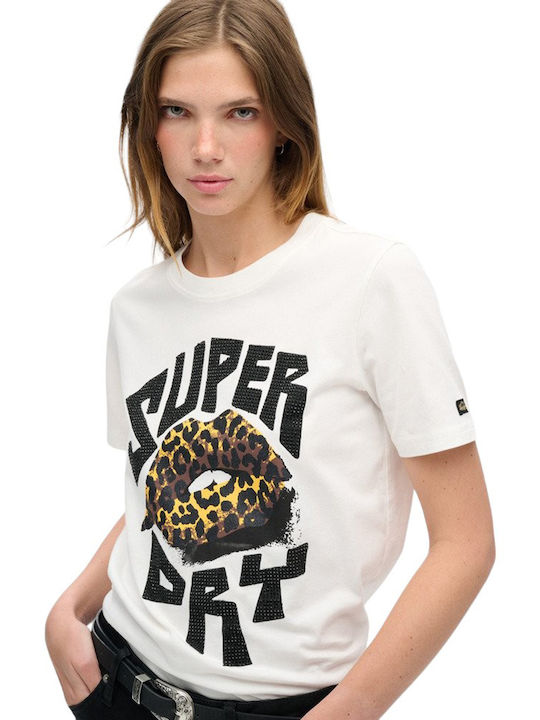 Superdry W D1 Ovin Femeie Tricou Alb