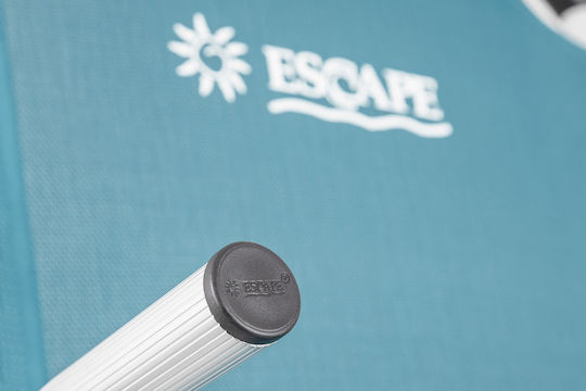 Escape Plus Small Chair Beach Aluminium with High Back Turquoise 54x70x75cm