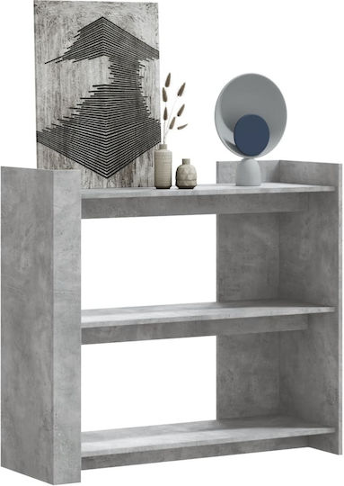 Rectangular Side Table Wooden Gray L100xW35xH90cm.