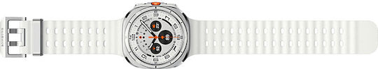 Samsung Galaxy Watch Ultra Titanium 47mm Αδιάβροχο με eSIM και Παλμογράφο (Titanium White)