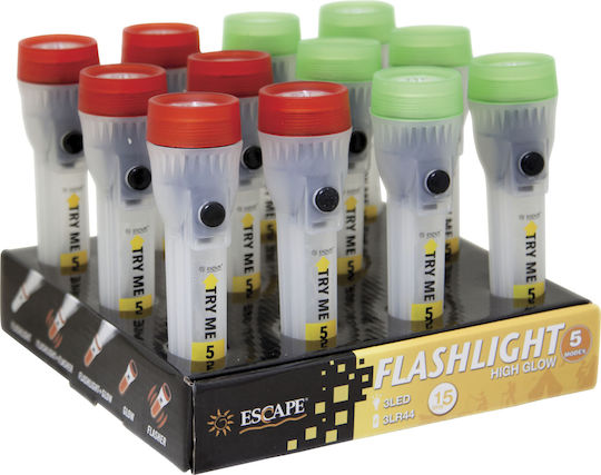 Escape Flashlight LED with Maximum Brightness 15lm Red Green