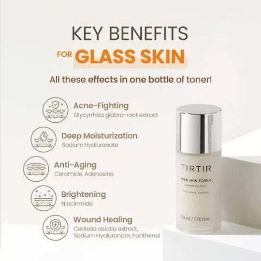 Tirtir Lotion Τόνωσης Προσώπου με Ρύζι, Centella Asiatica & Ceramides 50ml