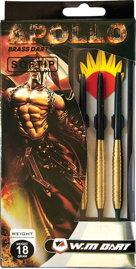 Win Max 3 Arrows for Target Set of Brass Arrows with Soft Tip 18g