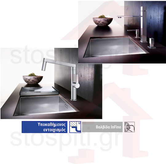 Blanco Zerox 500 U Unterbau Küchenspüle Inox M54xB44cm Graues