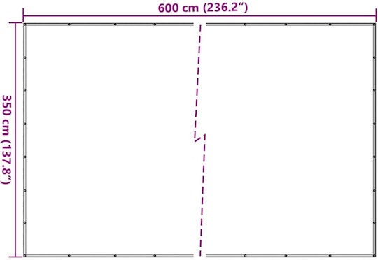 vidaXL Δίχτυ Αποσκευών Αυτοκινήτου 350x350cm Πράσινο