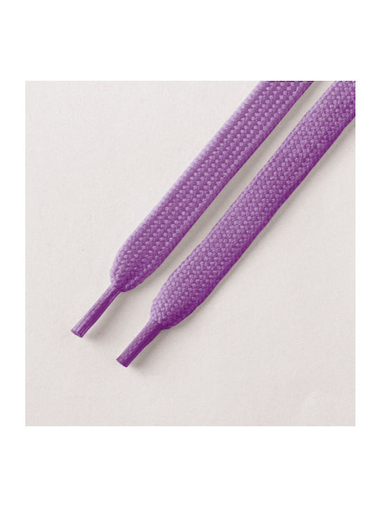 Bergal Sneaker Laces Neon Purple 090cm Φωσφοριζε Κορδονια Πλακε 90 Εκατοστα Χρωμα Μοβ Πλάτος 7 Mm Κατασκευασμένο Ανθεκτικό Πολυεστέρα