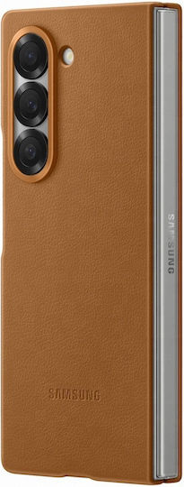 Samsung Back Cover Leather / Synthetic Leather Brown (Samsung Galaxy Fold6)