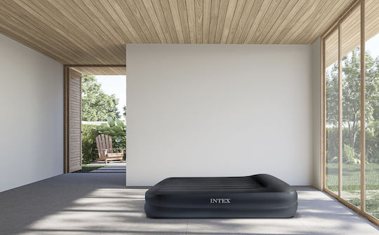 Intex Inflatable Sleeping Mattress Single with Built-in Electric Pump Pillow Rest Raised 191x99x42εκ.
