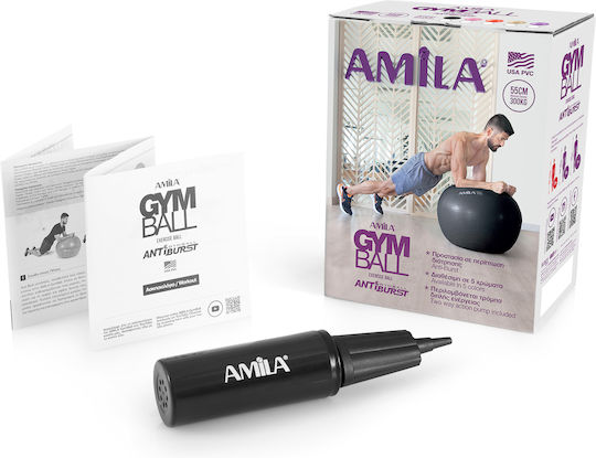 AMILA Ball Pilates 55cm , 1kg in Black Color