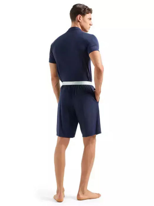 Emporio Armani Men's Summer Pajamas Set BLUE