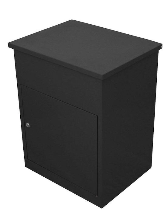 Außenbereich Briefkasten Inox in Schwarz Farbe 32x20.5x12cm