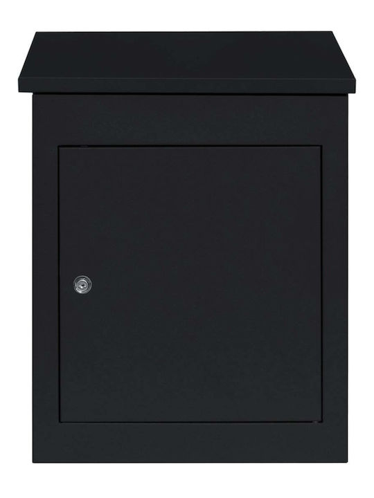 Außenbereich Briefkasten Inox in Schwarz Farbe