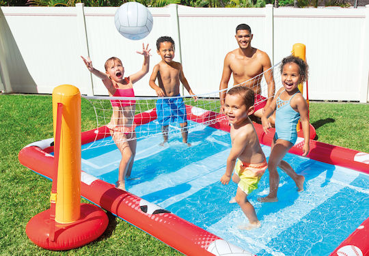 Intex Action Sports Play Center Piscină Pentru Copii 470lt Gonflabilă 325x267x102cm Roșie