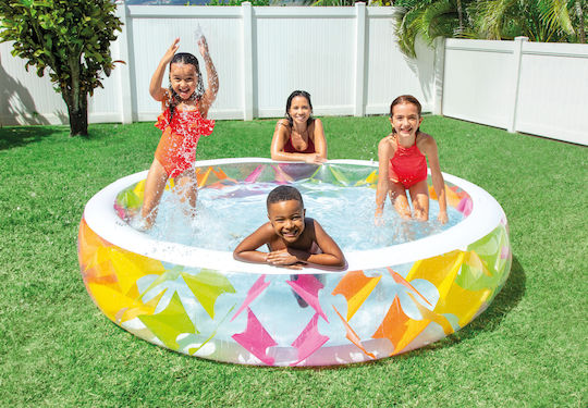 Intex Swim Center Pinwheel Children's Round Swimming Pool 840lt Inflatable 229x56cm