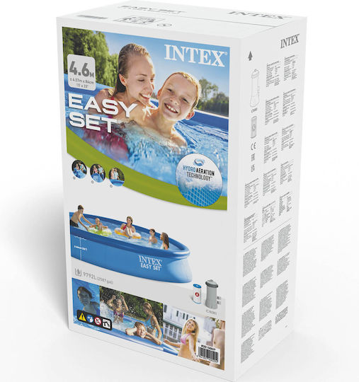 Intex Easy Set Round Swimming Pool 9792lt Inflatable 457x84cm Light Blue
