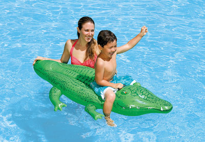 Intex Kids Inflatable Ride On Crocodile with Handles Green 168cm